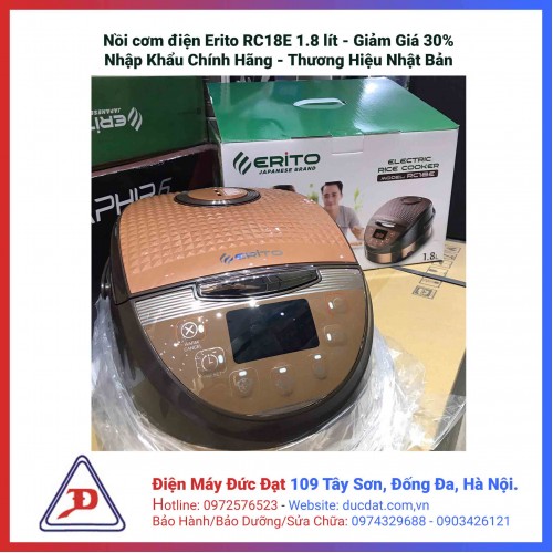 Nồi Cơm Điện Erito 1.8 Lít Nhập Khẩu Giảm Giá Sốc 30%